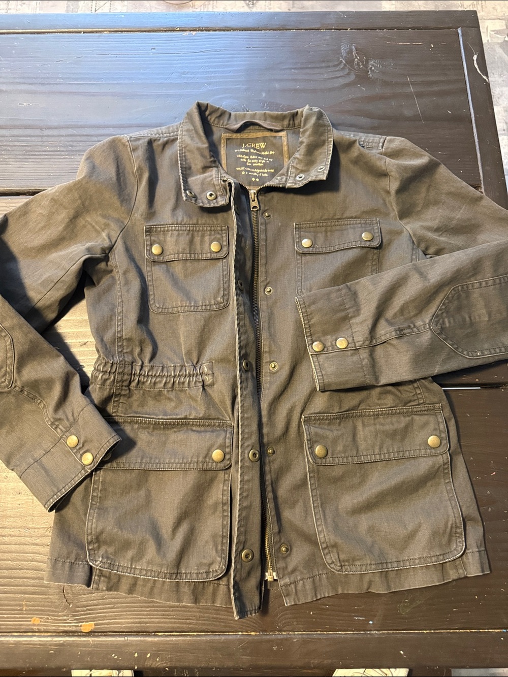 J. Crew Men's Olive Green Military Field Jacket